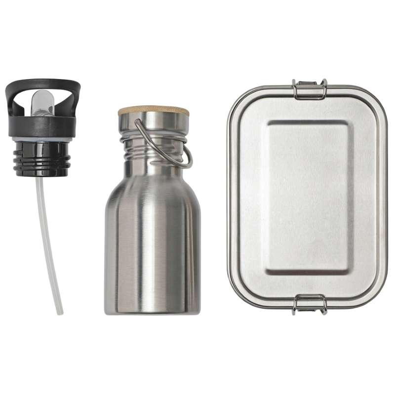 HAPS Nordic Set de lonchera - Lonchera y botella de agua - Acero