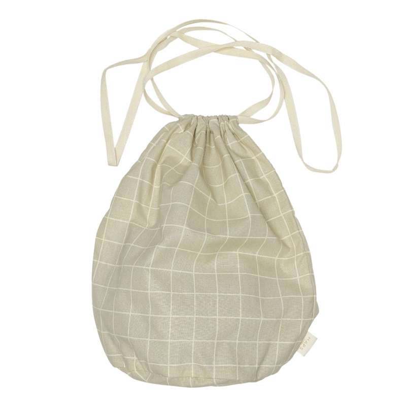 HAPS Nordic Multi Bag Bolsa de tela - Grande - Cuadros gris ostra