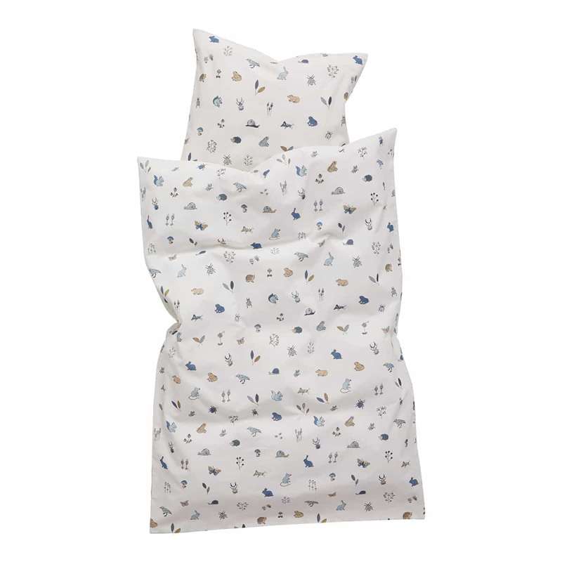 Leander Ropa de cama para bebé 70x100 cm - Forrest - Azul Polvoriento