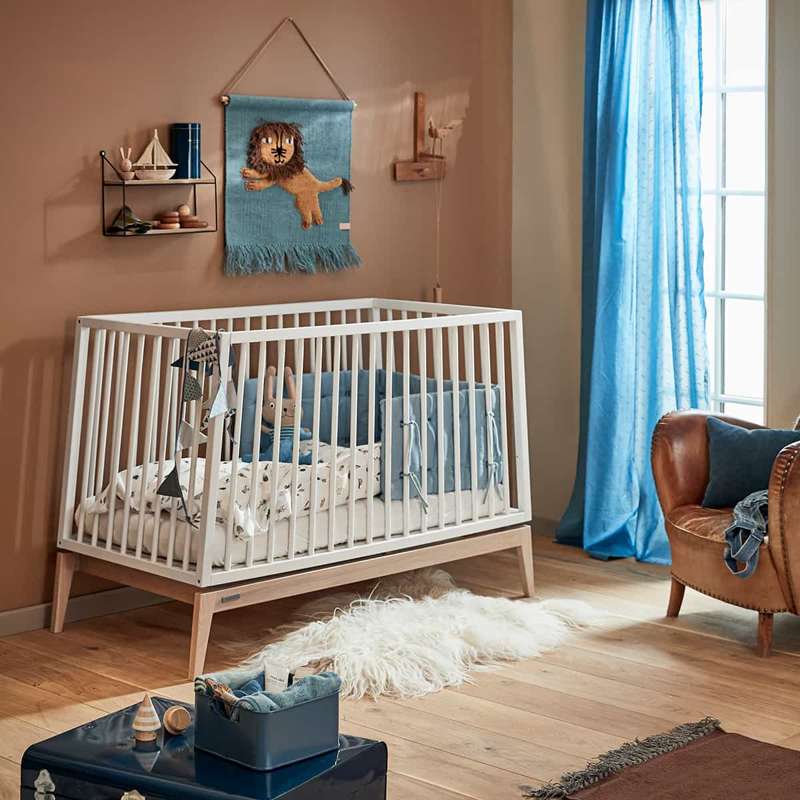Leander Ropa de cama para bebé 70x100 cm - Forrest - Azul Polvoriento