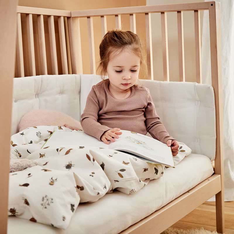 Leander Ropa de cama para bebé - 70x100 cm - Bosque - Cappuccino