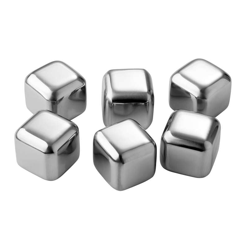 Pulito SteelCoolingCubes - Mini Elementos de Enfriamiento/ Congelación/ Cubitos de Hielo - Acero Inoxidable - 6 unidades.