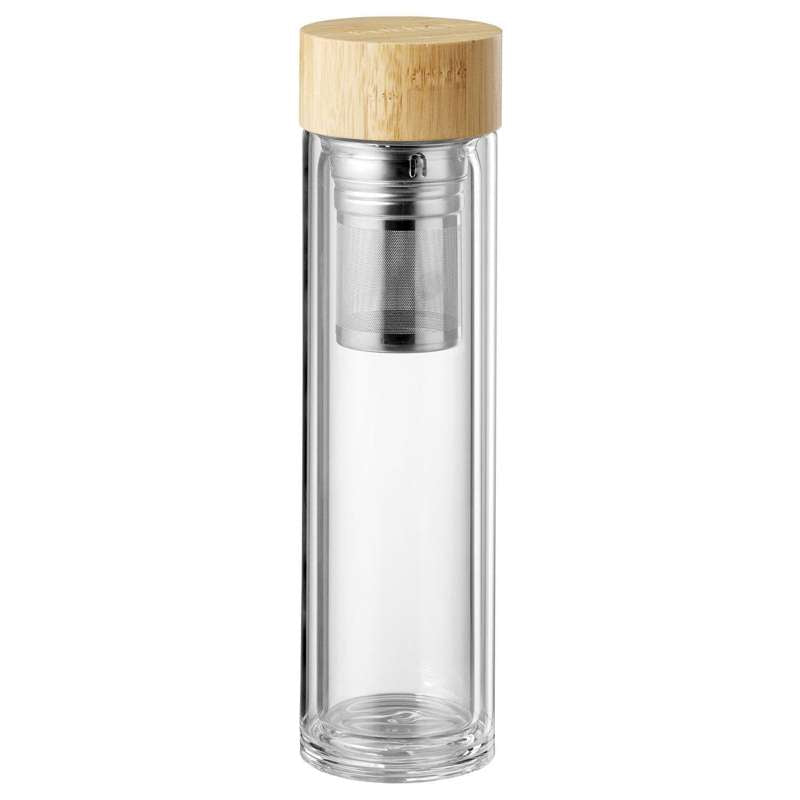 Pulito PureTeaMug Termoflaske en vidrio - con infusor de té - 500ml